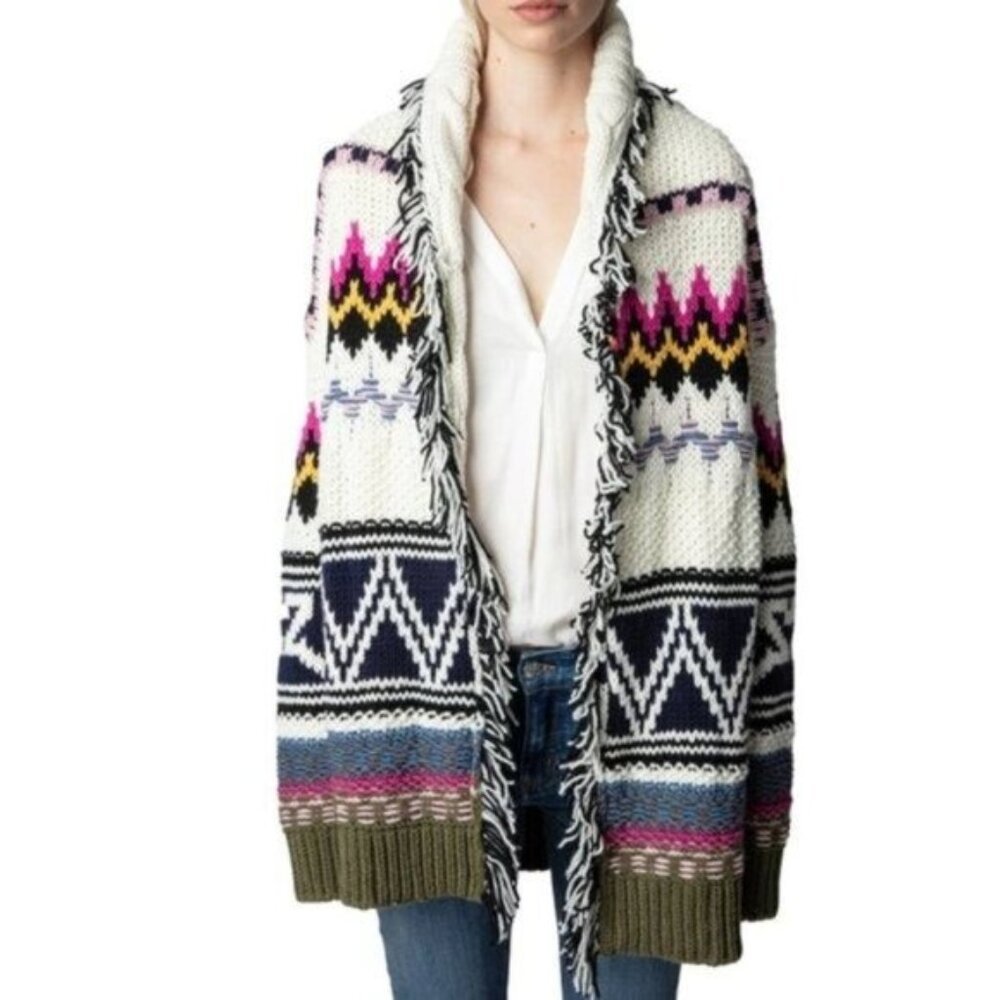 Women's Multicolor Graphic Sweater - Picture 2 of 14